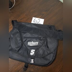Schutt Messenger Bag Carry On Shoulder Strap Black Multi Zippered Pockets